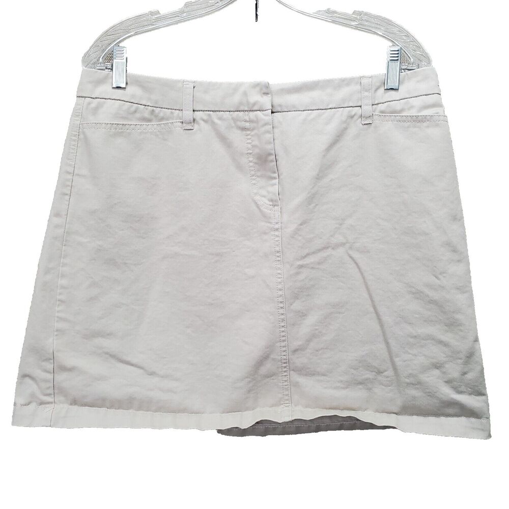 Halogen Tan Front-Zip Skirt with Pockets Size 12